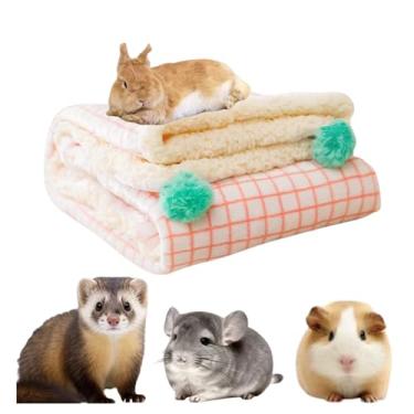 Imagem de Copfeu Tapete de cama de porquinho da índia - forro lavável para gaiola de rato, acessórios de cama, cobertores de lã macia para rato, coelho, chinchila, ouriço, furão, gatinho, cachorrinho, gato e