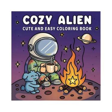 Imagem de Livro De Colorir Para Adultos COZY ALIEN, Padrões Ousados E Fáceis Par