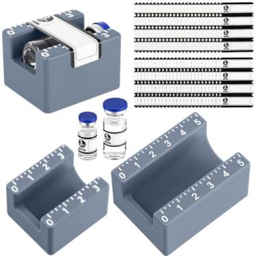 Imagem de Affrolling 2 aplicadores de etiqueta de frasco com adesivos de etiqueta, ferramenta de aplicação de rotulagem para frascos pequenos, recipientes de óleos essenciais (cinza)
