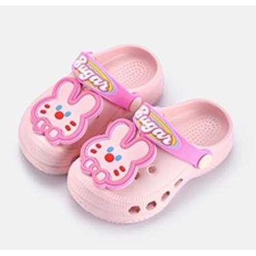 Imagem de Sapatos infantis para brincar – Tamancos de desenho animado com pingentes macios, ajuste ajustável e orifícios de fluxo de ar, sandálias aquáticas fáceis de colocar/tirar para praia, piscina