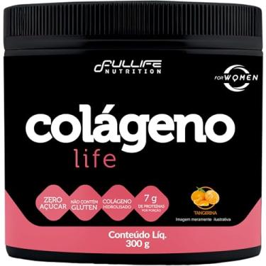 Imagem de Fullife Nutrition, Colágeno hidrolizado, Life, 7g de proteína, Sabor Tangerina, Sem açúcar, 300 gramas • 30 Doses