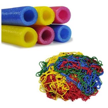 Imagem de Kit Rede Tela de Proteção 1,83m 6 Isotubos para Cama Elástica - RS