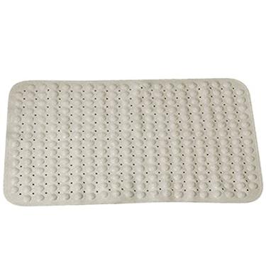 Imagem de Tapete de Banheiro -Derrame com Buracos Drenagem e Ventosas Massagem para Pés Banheira Chuveiro PVC Texturas Irregulares Versátil Macio