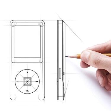 Imagem de Generic MP3 MP4 Player Leitor de Música Portátil Ultrafino Com Tela TFT de 1,8 Polegadas para Alunos Fácil Aprendizado de Idiomas Microfone Embutido e Rádio FM para Estudo e Entretenimento PVC Preto