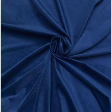 Imagem de Tecido Suede Veludo Paris Azul Marinho Liso Para Sofá Cadeira e Cortin