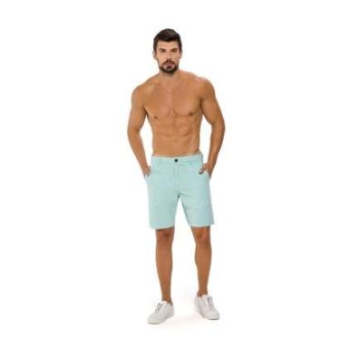 Imagem de Bermuda Masculina Alfaiataria Trich Verde Agua-Masculino