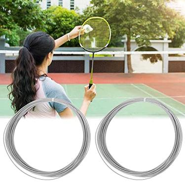 Imagem de Generic Corda de Badminton Durável, Alta Flexibilidade, Linhas de Raquete de Treinamento para Acessórios de Badminton, Conjunto de 2 Peças, 10m, Preto/vermelho/branco//verde (Branco)