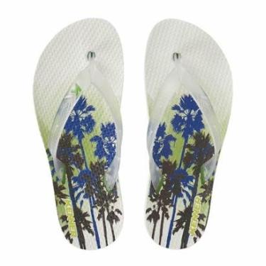 Imagem de Chinelo Kenner Summer Carnauba Masculino - Branco e Verde - 43-Masculino