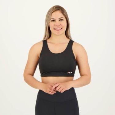 Imagem de Top Fila Essential II Feminino Preto e Vermelho-Feminino