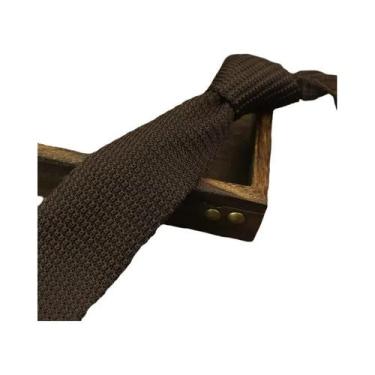 Imagem de Gravata Masculina De Tricô Colorida Com Gradiente, Fina E Clássica - D