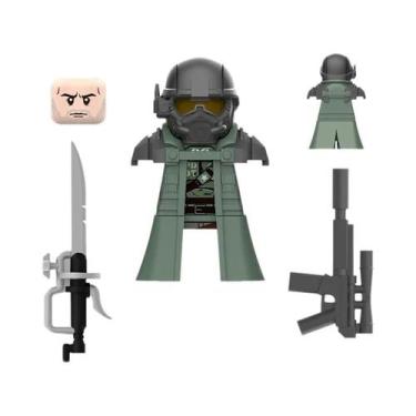 Imagem de Mini Figuras De Ação Para Meninos, Blocos De Montar, Capacete NCR, Arm