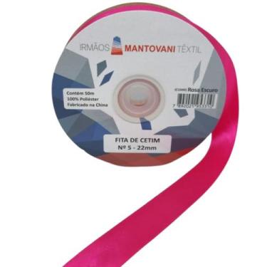 Imagem de Fita De Cetim 22mm N 05 Com 50 Metros Cor:Rosa Escuro - Irmãos Mantova