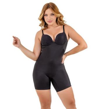 Imagem de Kit 2 Cinta Modeladora Macaquinho Alta Compressão Com Bojo Aro Rendado