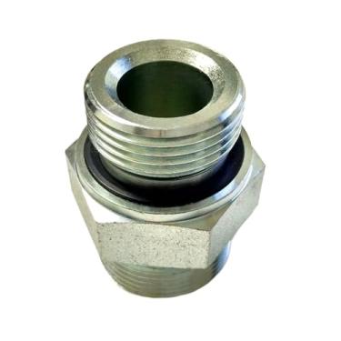 Imagem de HydraulicJoint M26 30 36 45 52 a 1/5.1 cm 3/10.2 cm 2.5 cm 1-1/10.2 cm 1-1/5.1 cm BSPT rosca macho junta de vedação de borracha conversão junta reta (1CB-45-20WD)