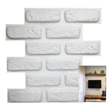 Imagem de 2 Placas Revestimentos 3D De Parede Tijolinho Encaixe - Ilove3d
