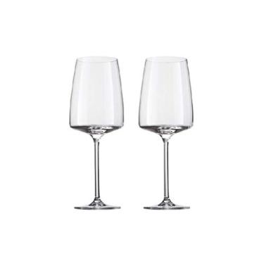 Imagem de U5GAAALPPQ9 Taças de vinho copo de cristal conjunto de 2 taças de vinho tinto cálice lavável na máquina de lavar louça adequado para artigos de vidro de aniversário de casamento (cor: transparente