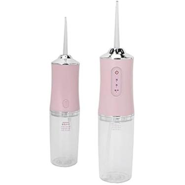 Imagem de Irrigador Oral Elétrico 220ml – Limpeza Profunda, Jato Supersônico, 3 Modos, 4 Bicos, Ideal para Remoção de Placa e Portátil para Higiene das Gengivas. (ROSA)