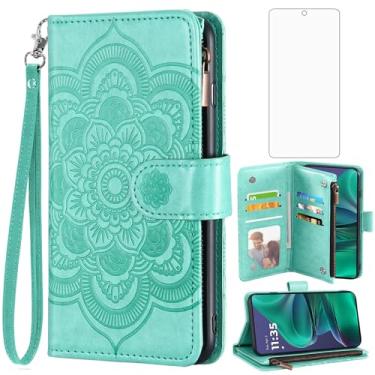 Imagem de Asuwish Capa de telefone para Motorola Moto G Stylus 5G 2025 capa carteira com protetor de tela de vidro temperado e flor flip porta-cartão de crédito suporte acessórios para celular GStylus G5 XT2517