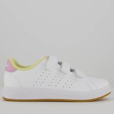 Imagem de Tênis Adidas Advantage Base Infantil Branco e Rosa-Feminino