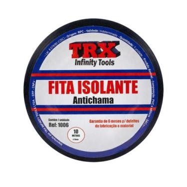 Imagem de Fita Isolante 10m X 19mm - Kit Com 20 Fitas Anti Chama - TRX