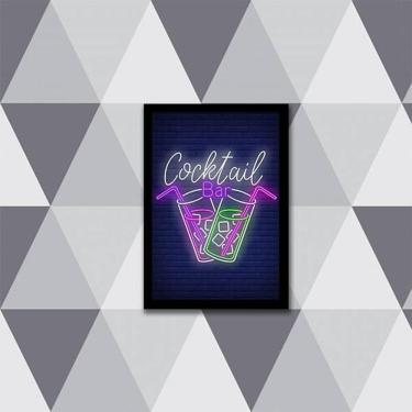 Imagem de Quadro Decorativo Cocktail Bar Simulando Neon 24X18Cm 002
