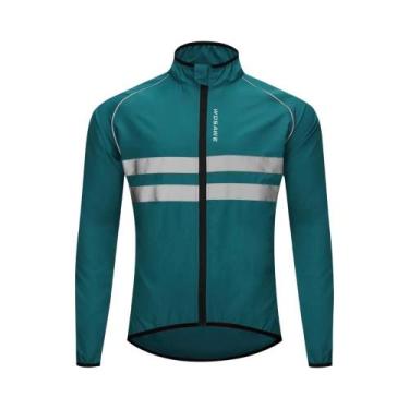 Imagem de Jaqueta Corta-vento Masculina, Dobrável, Refletiva, Para Ciclismo, Cor