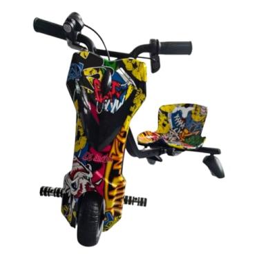 Imagem de Patinete Elétrico Triciclo Infantil Drift 150W com Bluetooth, Cor Amarelo Colorido, Suporta até 65kg, Autonomia de até 5km, recarregável, Infantil e Pré Adolescente, Brinquedo, Lazer, Diversão