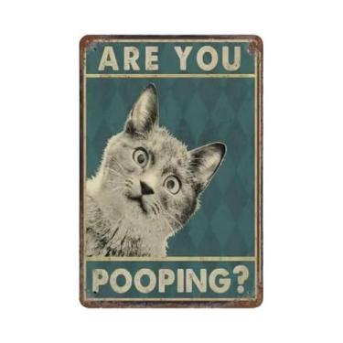 Imagem de Placa De Metal Vintage Com Gatos Para Parede - Decoração Normal É Abor