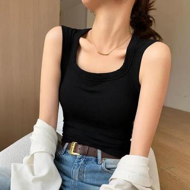 Imagem de Top Esportivo Feminino Sem Costura, Respirável, Sem Mangas, Para Trein