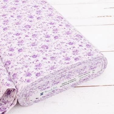 Imagem de Tecido acolchoado de algodão premium vendido pela The Yard - Coleção Vintage Threads - 111,8 cm de largura - 100% algodão - Quilting, costura, artesanato - Toile roxo
