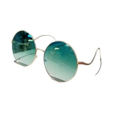 Imagem de Óculos De Sol Femininos Oversized Com Gradiente Redondo, Design Vintag