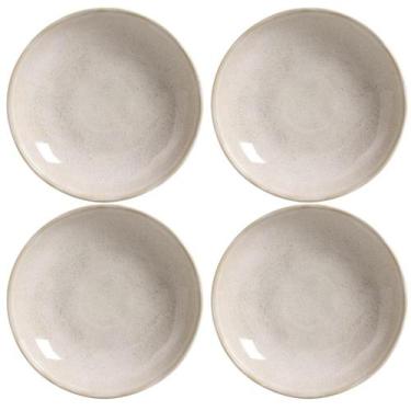 Imagem de Jogo 4 Pratos Fundos Cerâmica Bio Latte 22cm Off White Porto Brasil Ca