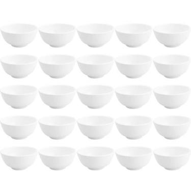 Imagem de Kit 25 Cumbucas de Porcelana Brancas 200ml para Restaurantes Bares Hot