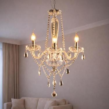 Imagem de Lustre Luminaria led Baronesa 3xE14 Transparente Cod: 785020075 Avant