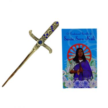 Imagem de Kit Baralho Santa Sara 36 cartas + Athame Dourado