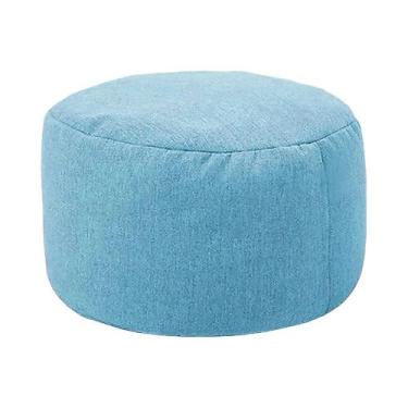 Imagem de Puff Redondo De Linho 30cm X 20cm OTAUTAU, Otomano, Apoio Para Os Pés,