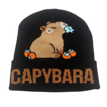 Imagem de Gorro Capybaras Anime Tricotado para Inverno, macio para adultos - Yiw