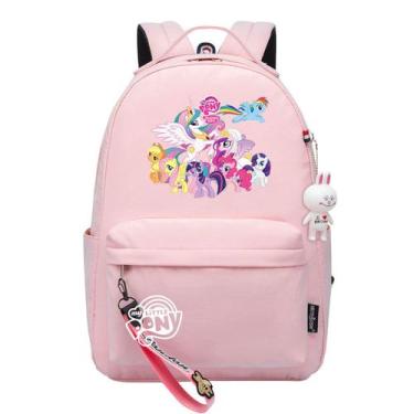 Imagem de Mochila escolar Pink Unicorn Anime para crianças - yiweisai