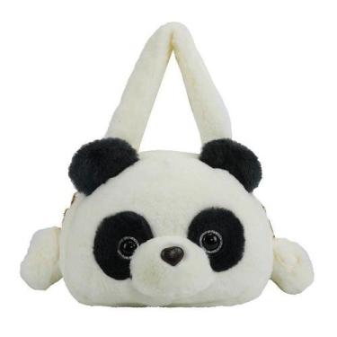 Imagem de Bolsa mensageiro Pandas Cute Plush Anime Kids com alça de ombro - Yiwe
