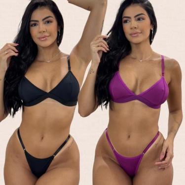 Imagem de Kit 2 Conjuntos Sem Bojo Atacado De Revenda Lingerie Feminina - Like4y