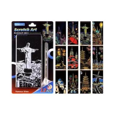 Imagem de Kit De Arte DIY Com 12 Peças: Brinquedos De Raspar Com Desenhos De Ani