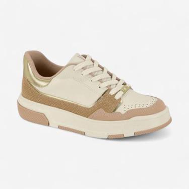 Imagem de Tênis Vizzano Casual Feminino Bege/Off, Branco off, Bege, Tan, 36