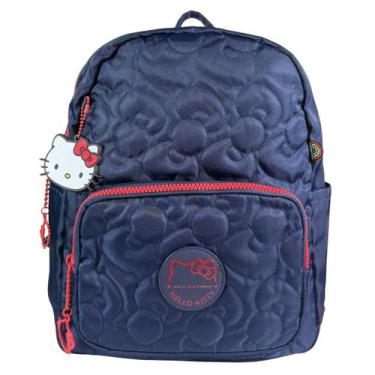 Imagem de Mochila Hello Kitty Semax Matelassê Fofa Casual HK26019 Cor:Azul, Azul