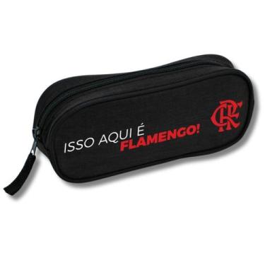 Imagem de Estojo Flamengo Clube de Regatas CRF Escolar Futebol Nação - Kit, Pret