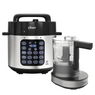 Imagem de Kit Panela De Pressão Elétrica E Processador De Alimentos Oster 110V