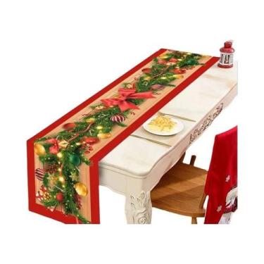 Imagem de Caminho De Mesa Xadrez Buffalo Para O Natal, Decoração De Mesa De Nata