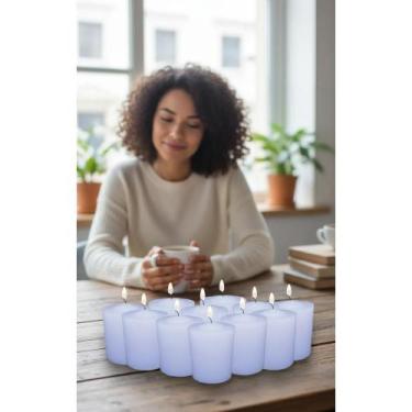 Imagem de 15 Velas Rechaud Brancas 6h: Luz Acolhedora e Elegância - Congratulati