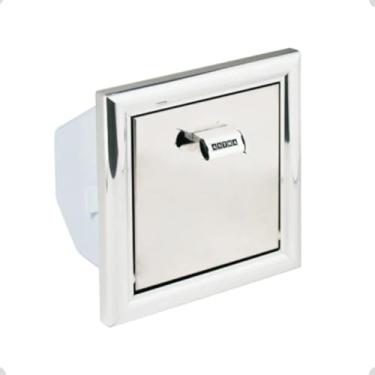 Imagem de Astra, 30LB2, Porta Papel Higiênico de Embutir Banheiro Papeleira Embutido Casa, cor Alumínio, Aço