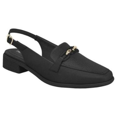 Imagem de Sapato Slingback Salto Baixo Piccadilly 662008 Feminino - Preto-Feminino