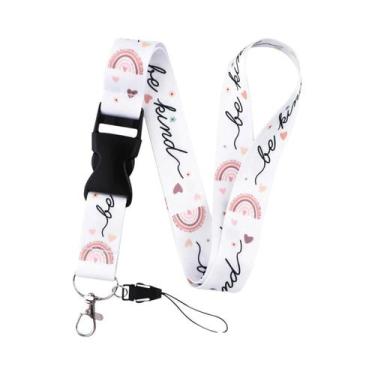 Imagem de Cordão De Pescoço Com Estampa De Borboleta E Lua, Suporte Para Crachá 